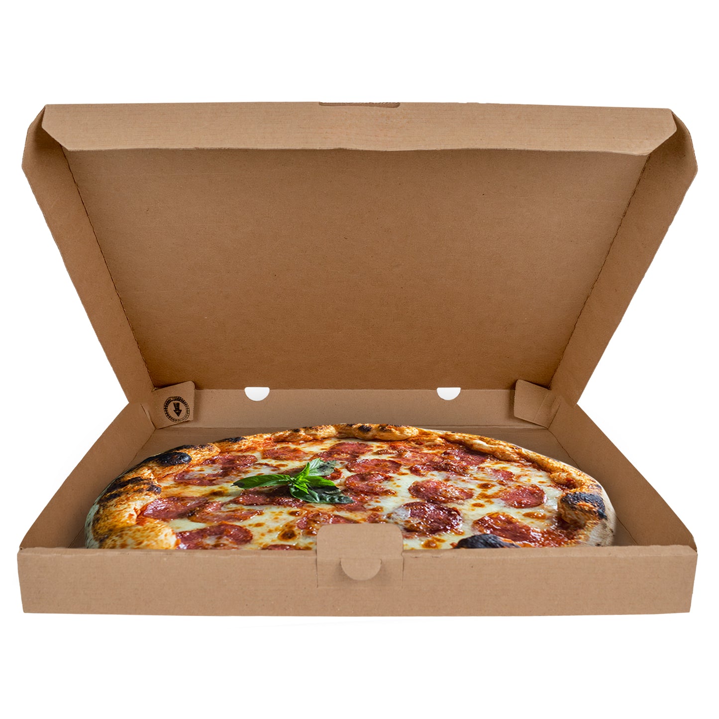 Caja para pizza de 16" Color Café 40x40x4cm 50 piezas