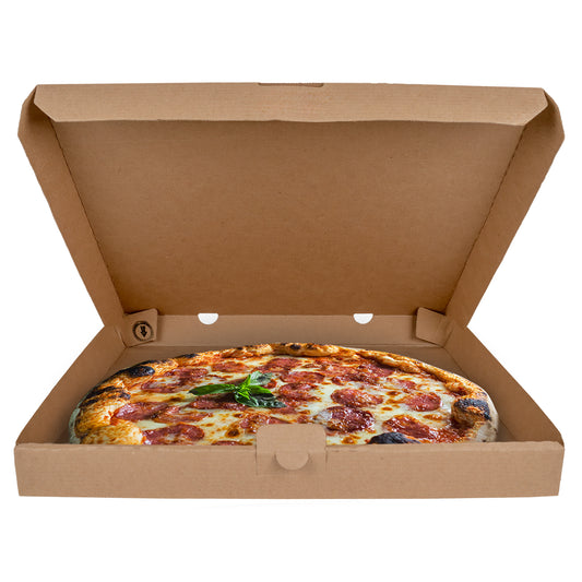 Caja para pizza de 16" Color Café 40x40x4cm 50 piezas