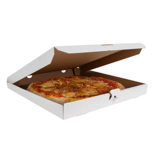 Caja para pizza de 16" Color Blanco 40x40x4cm 50 piezas