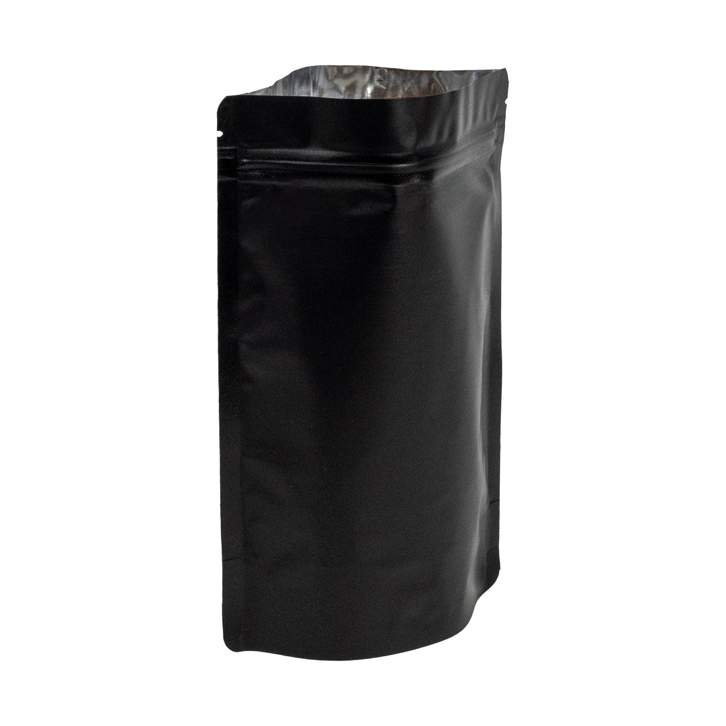 Bolsa Stand Up Pouch Negra Metalizada con Zipper 250 g