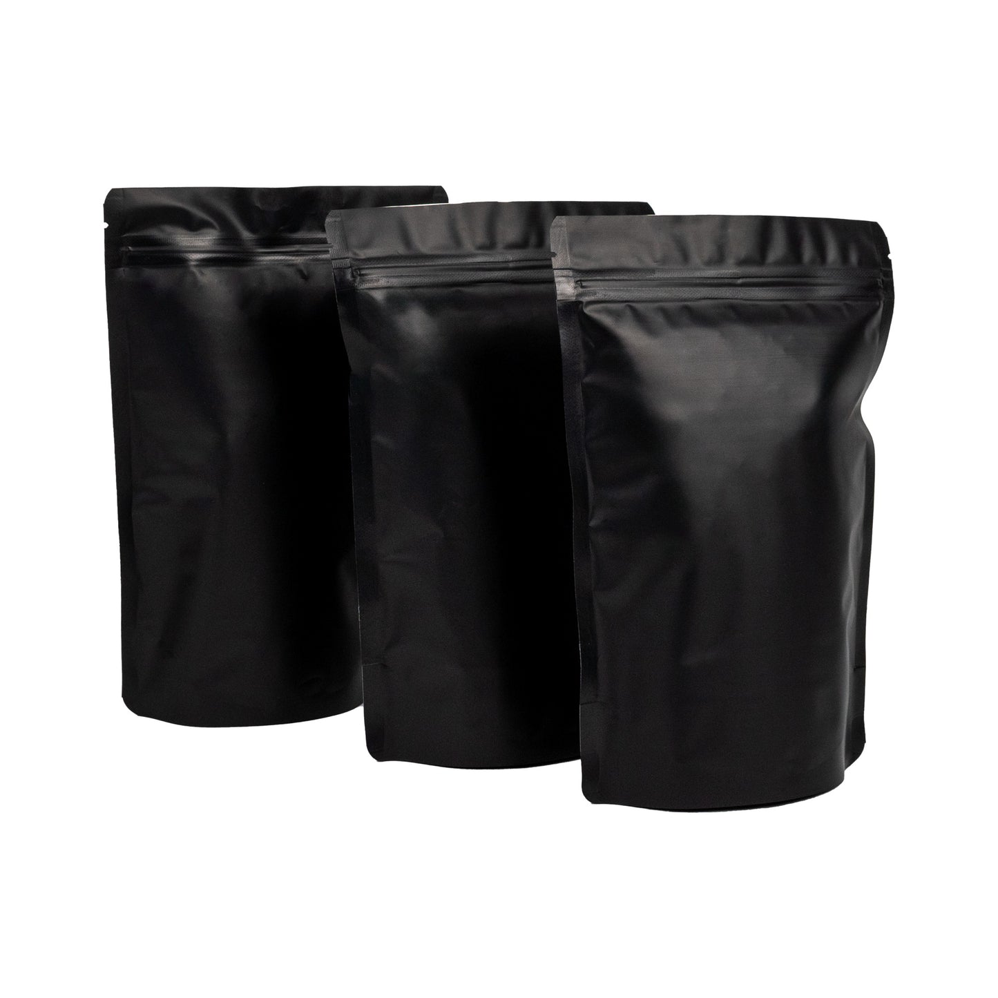 Bolsa Stand Up Pouch Negra Metalizada con Zipper 250 g