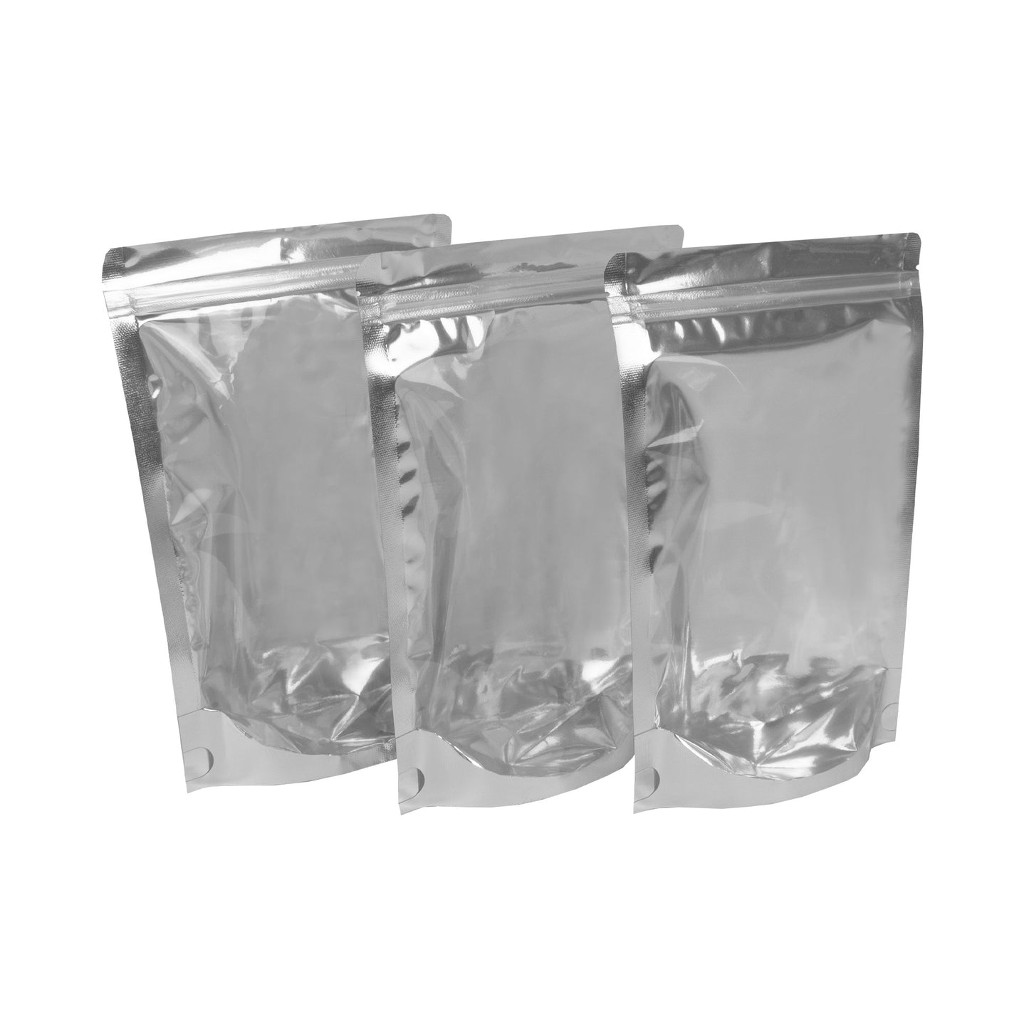 Bolsa Stand Up Pouch Plata con Zipper 500g