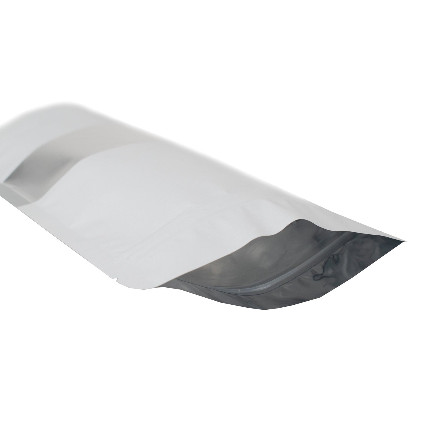 Bolsa Stand Up Pouch Blanca Metalizada con Ventana y Zipper 250g