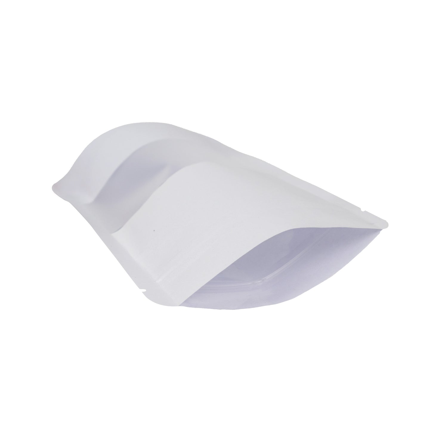 Bolsa Stand Up Pouch Kraft Blanca con Zipper y Ventana 50g