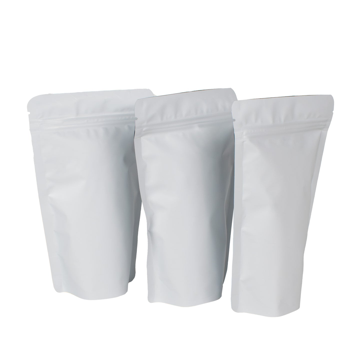 Bolsa Stand Up Pouch Blanca Metalizada con Zipper