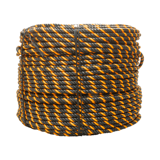 Cable de Polipropileno UV 11 mm 4 puntas Negro/Naranja
