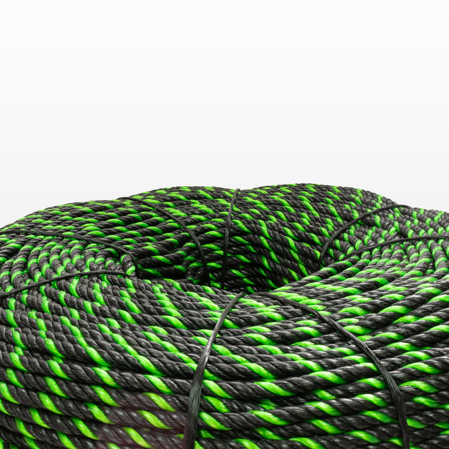 Cable de Polipropileno UV 6 mm 4 puntas Negro/Verde