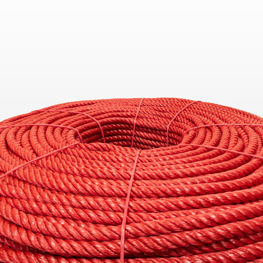 Cable de Polipropileno de 13 mm con 4 puntas rojo