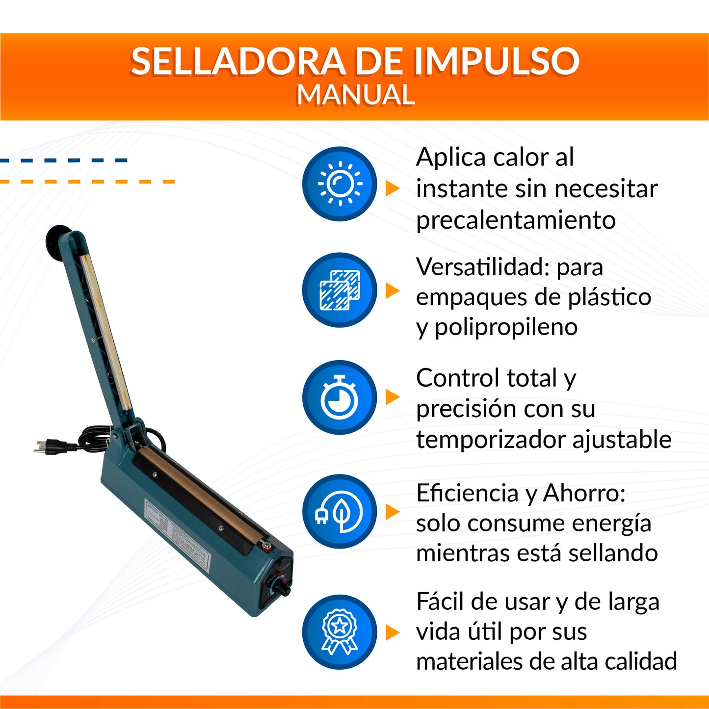 Máquina Selladora Manual de Impulso