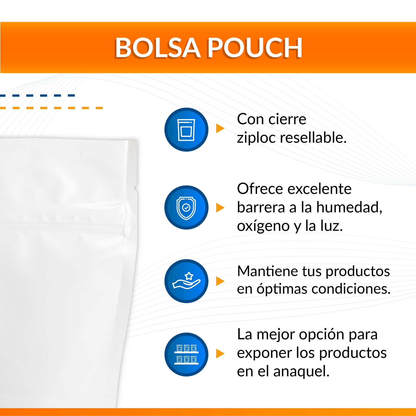 Bolsa Pouch Transparente Mate con Zipper 70g