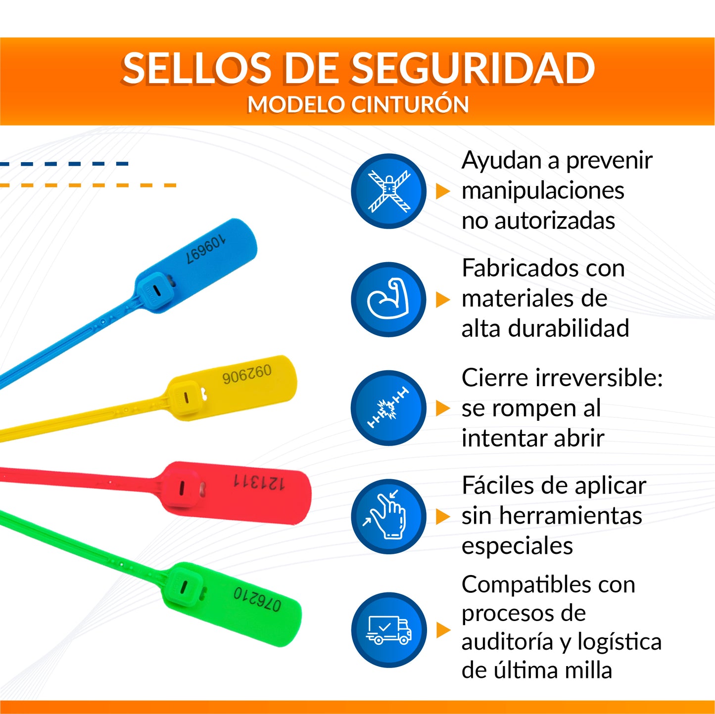 Sello de Seguridad tipo Cinturón de 400mm