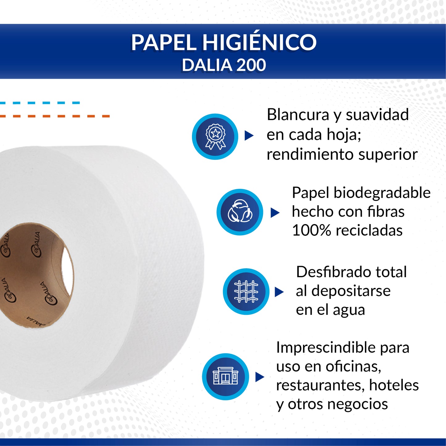 Dalia 200 Papel higiénico en bobina
