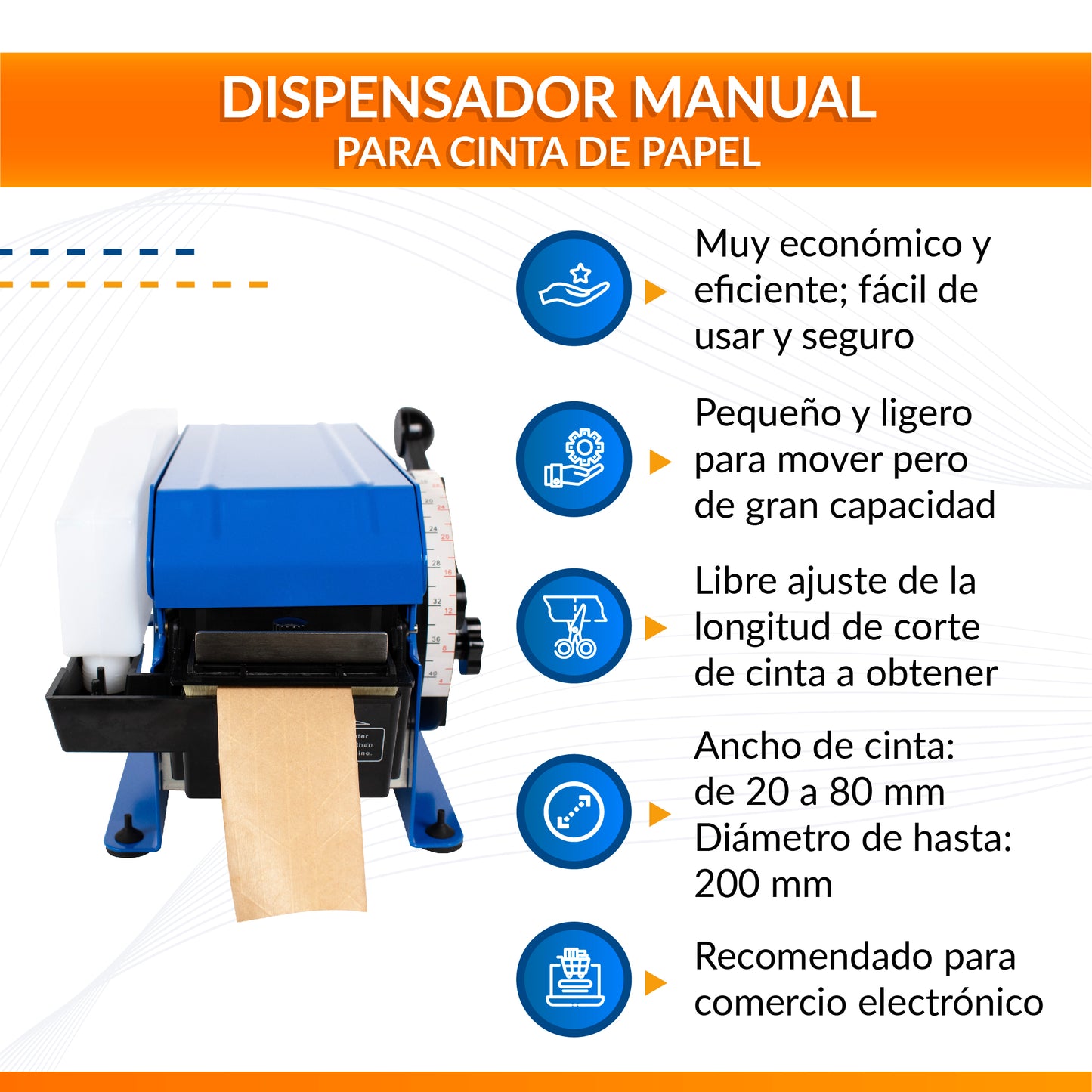 Dispensador de cinta de papel manual FX-800