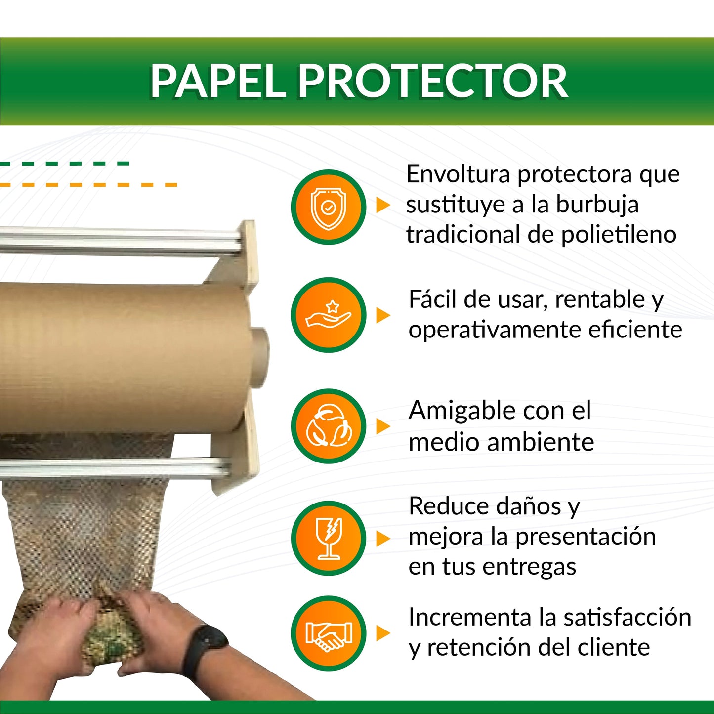 Kit Papel Protector para envolver y despachador