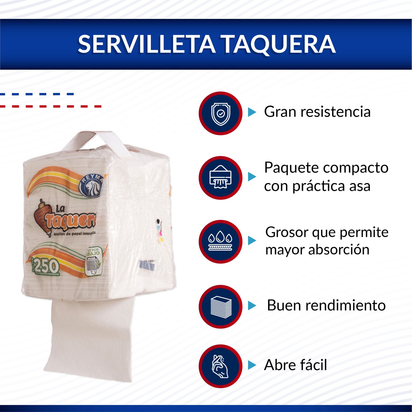 Servilleta de Papel Interdoblada "La Taquera"