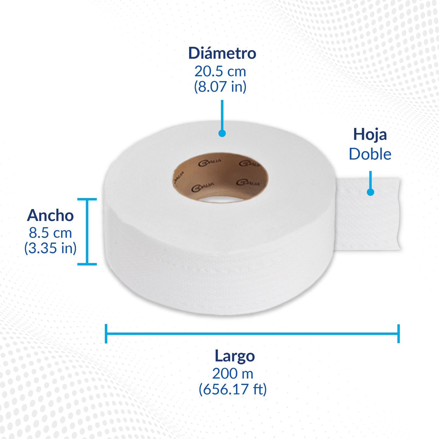 Dalia 200 Papel higiénico en bobina