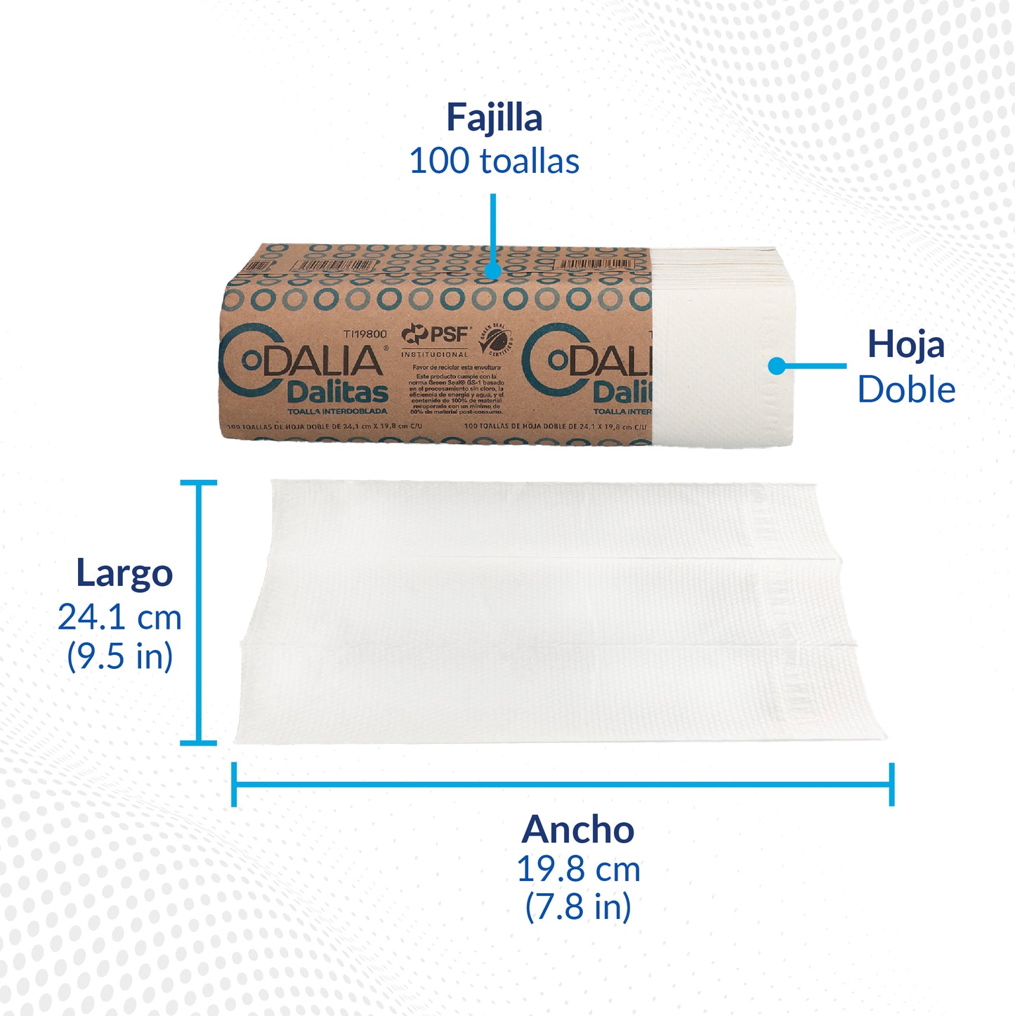 Dalitas TI2100 Toalla interdoblada