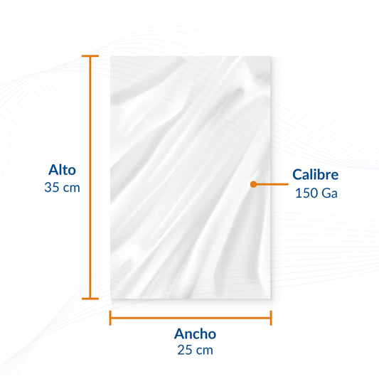 Bolsa de Polietileno Natural 25 x 35 (1 Kg)