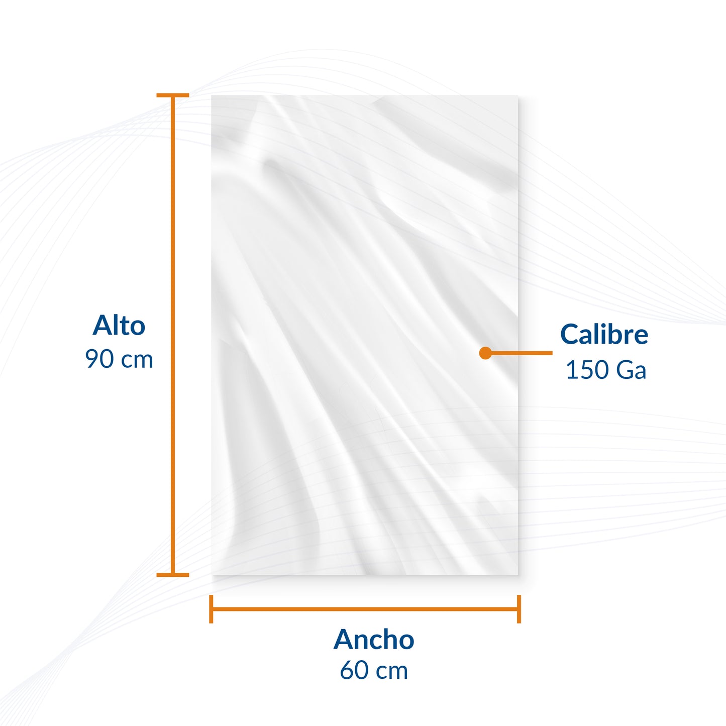 Bolsa de Polietileno Natural 60 x 90 (1 Kg)