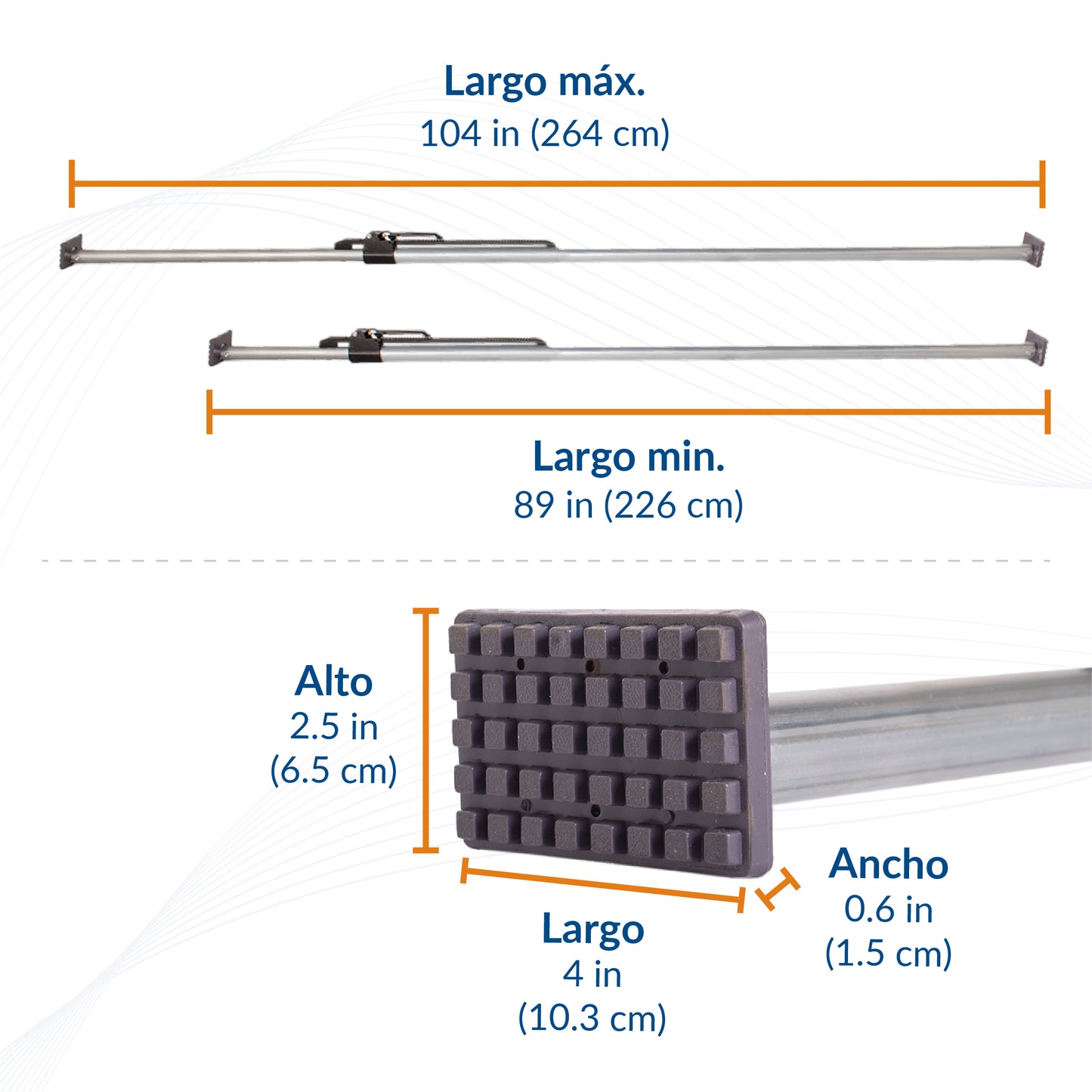 Barra Estabilizadora para Carga Ajustable 89"-104"