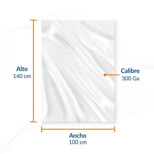 Bolsa de Polietileno Natural 100 X 140 cm Calibre 300 1 Kg