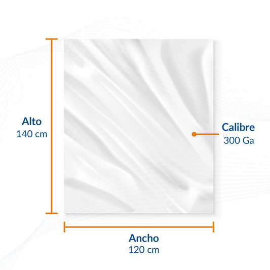 Bolsa de Polietileno Natural 120 X 140 cm Calibre 300 1 Kg