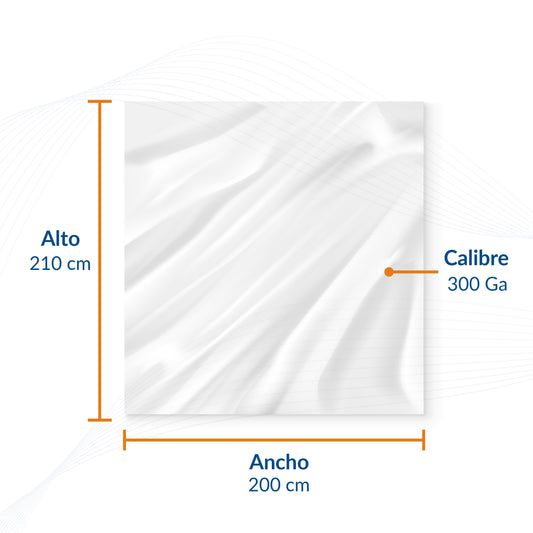 Bolsa de Polietileno Natural 200 X 210 cm Calibre 300 1 Kg