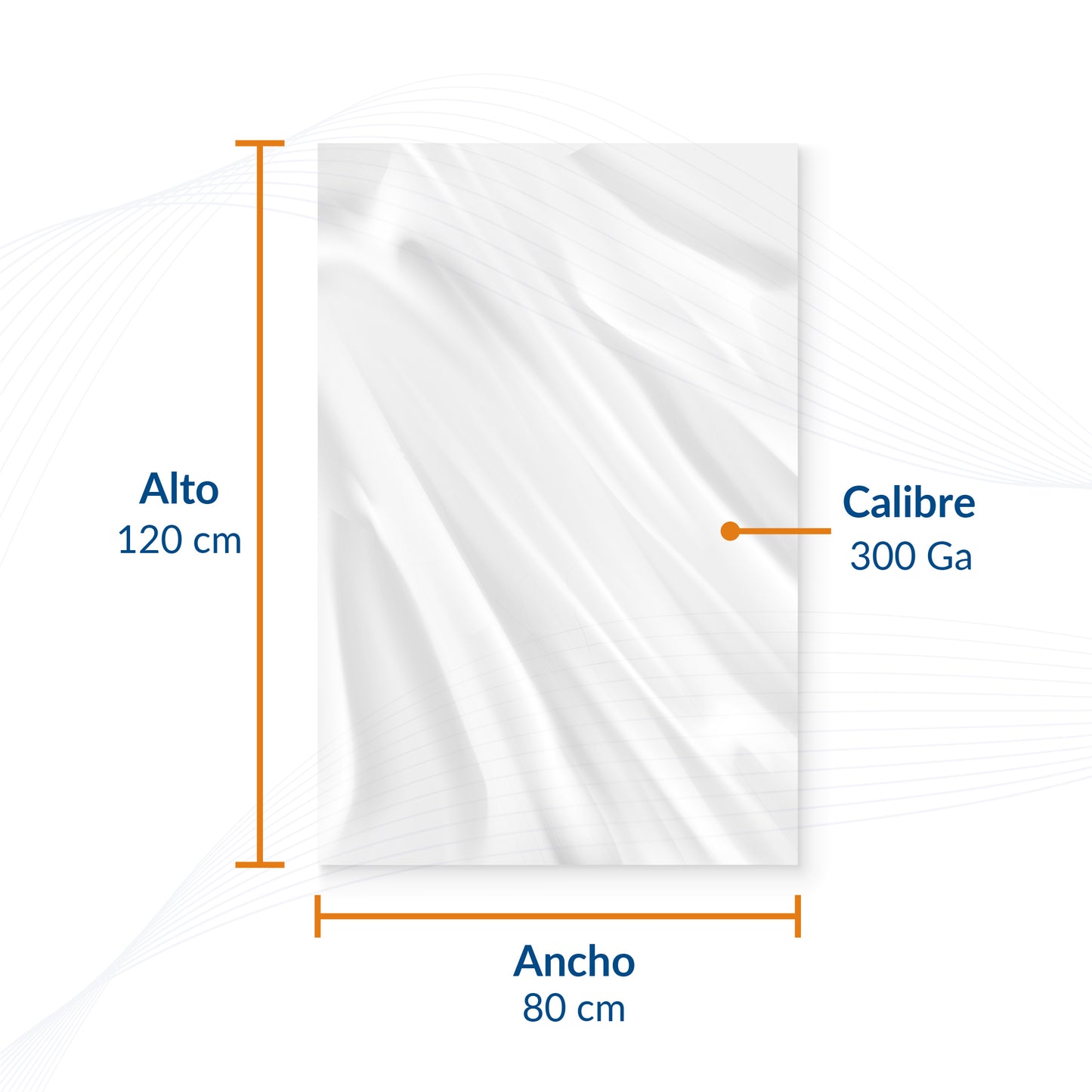 Bolsa de Polietileno Natural 80 X 120 cm Calibre 300 1 Kg