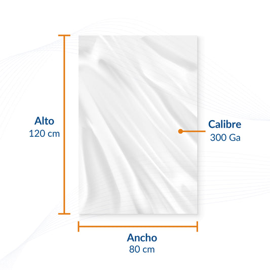 Bolsa de Polietileno Natural 80 X 120 cm Calibre 300 1 Kg