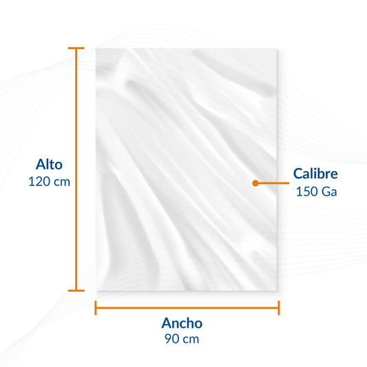 Bolsa de Polietileno Natural 90 X 120 cm Calibre 150 1 Kg