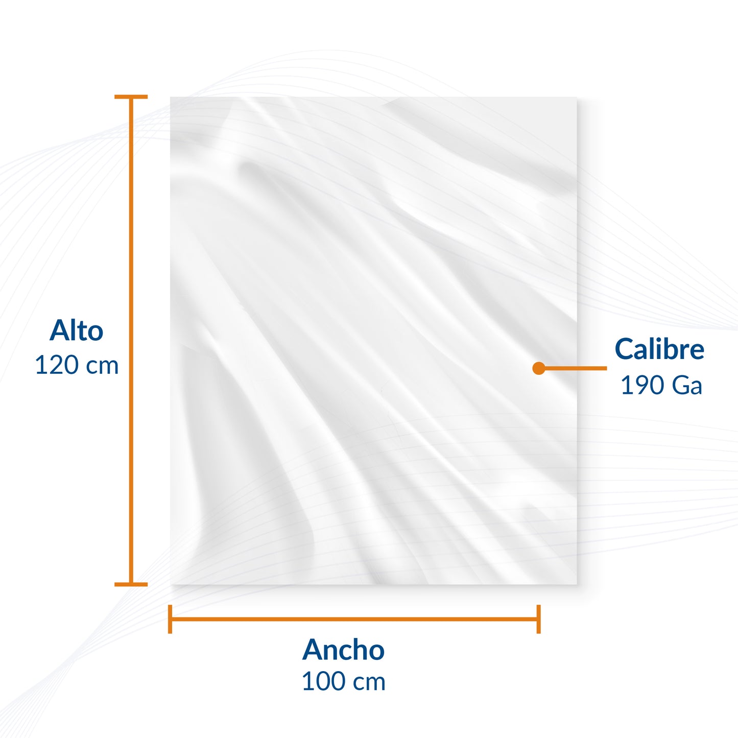 Bolsa Jumbo de Polietileno Natural 100 X 120 cm Calibre 190 1 Kg