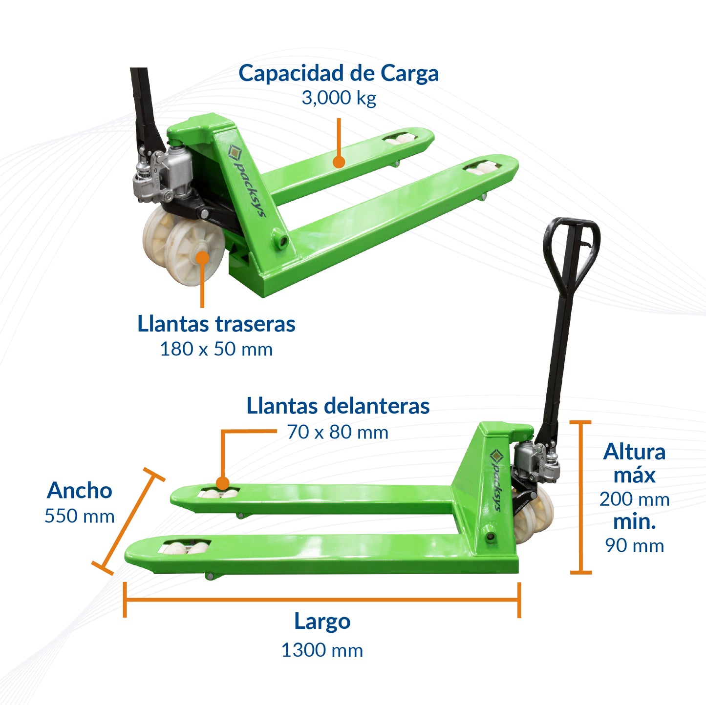 Patín Hidráulico 3000 kg
