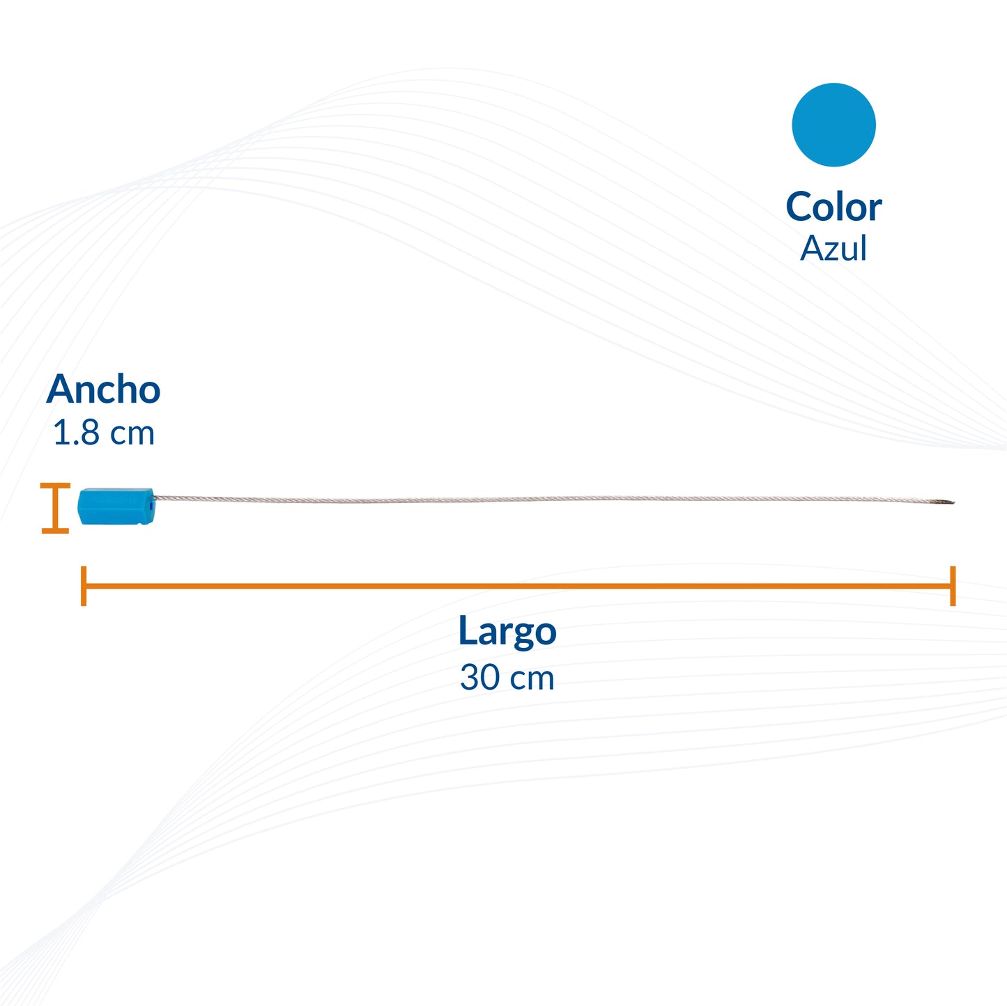 Sellos de Seguridad Hexagonales Cable de Acero 30cm