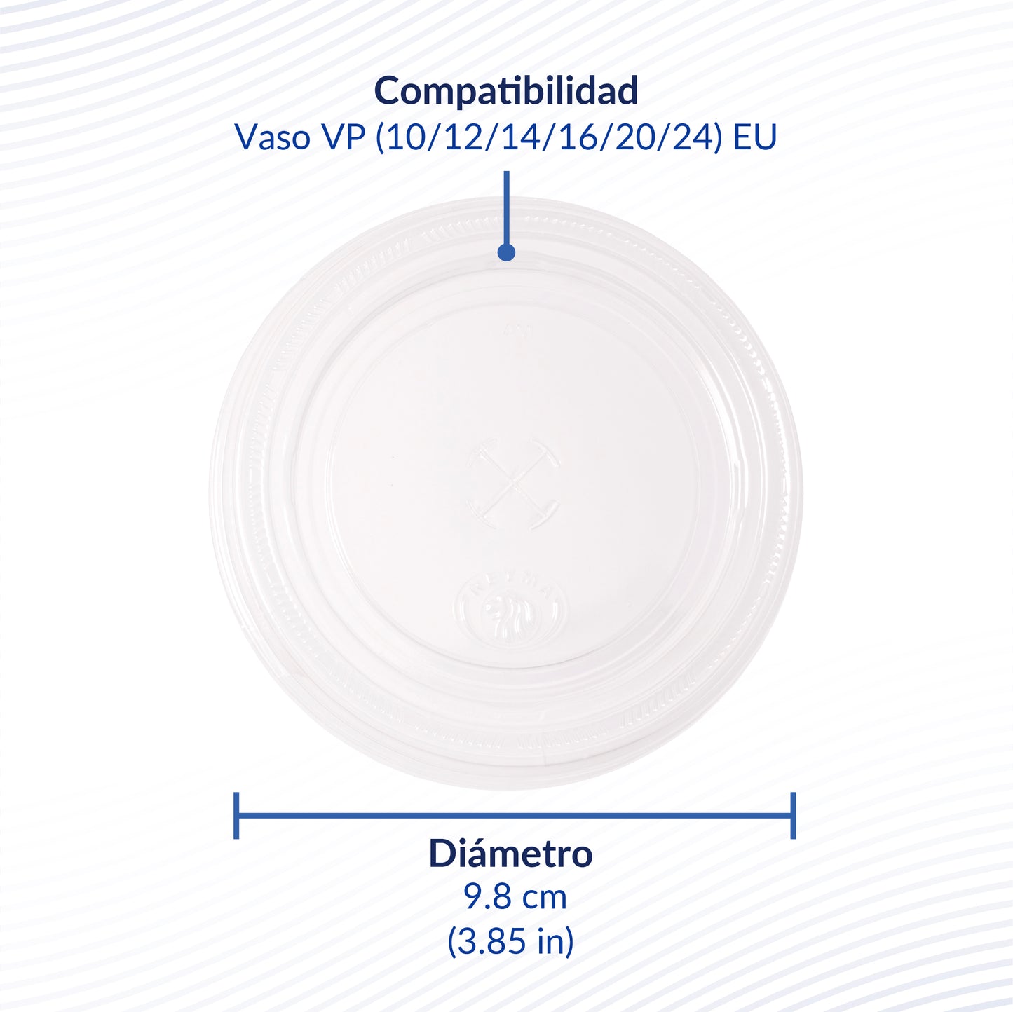 Tapa ranurada para vaso linea EU Reyma