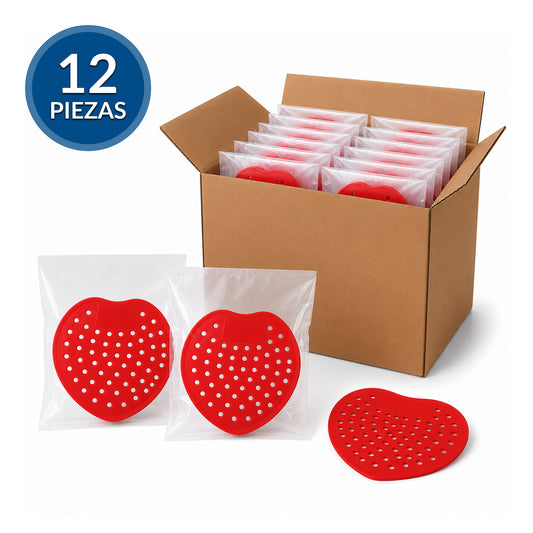 Tapete Liso Antisalpicaduras para Mingitorio - 12 piezas (Cereza u Océano)