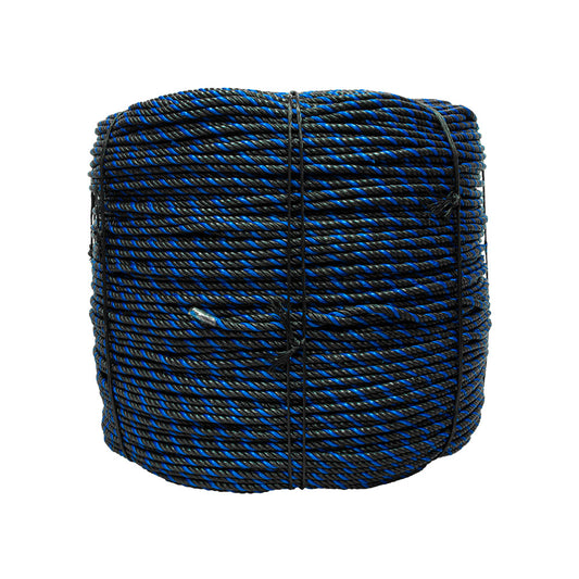 Cable de Polipropileno UV 6 mm 4 puntas Negro/Azul