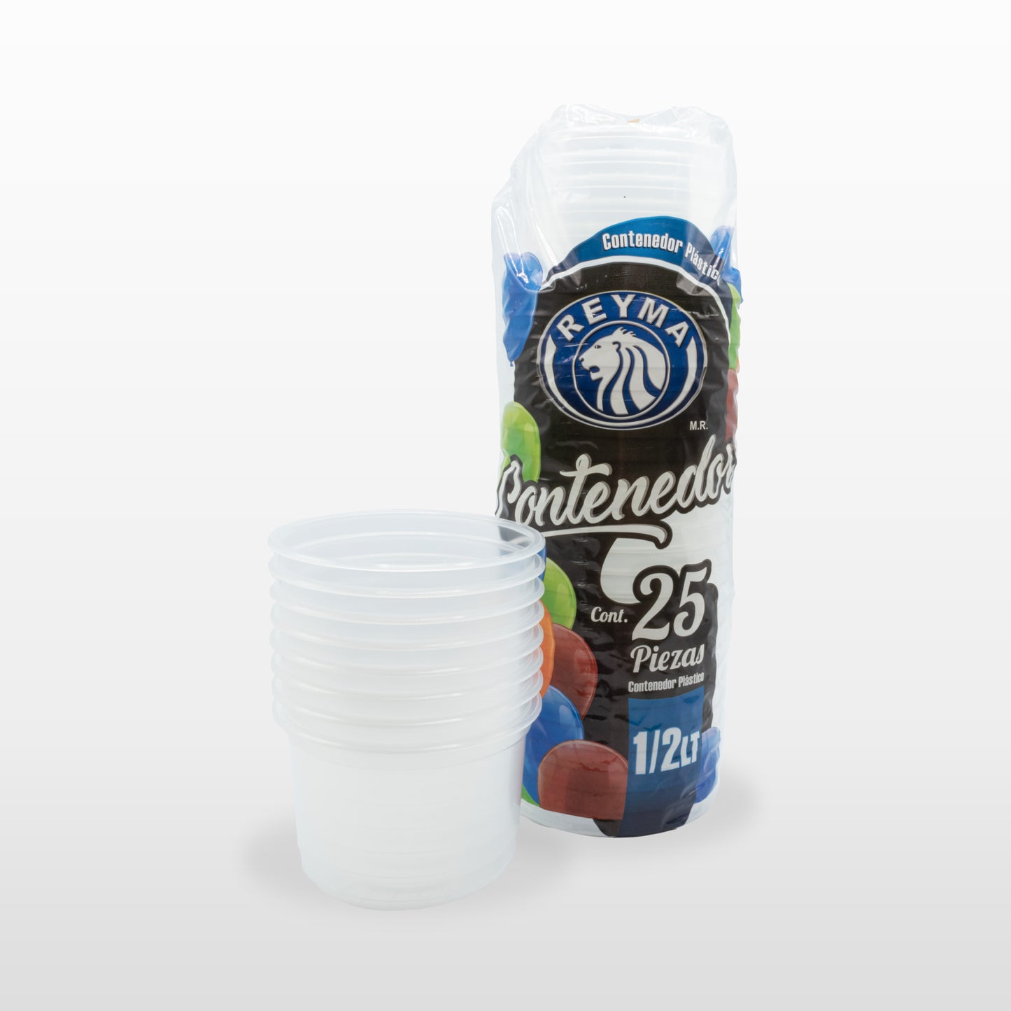 Reyma® Envase Plástico Desechable 1/2 litro