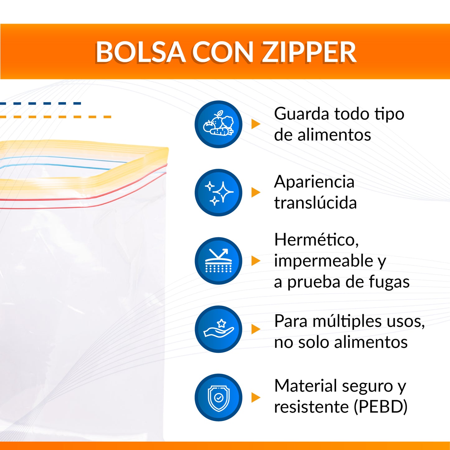 Bolsa resellable 26.8 x 27.5 amarillo