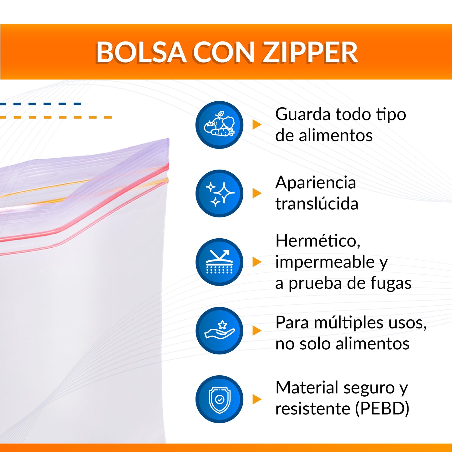 Bolsa resellable 12 x 12 morada