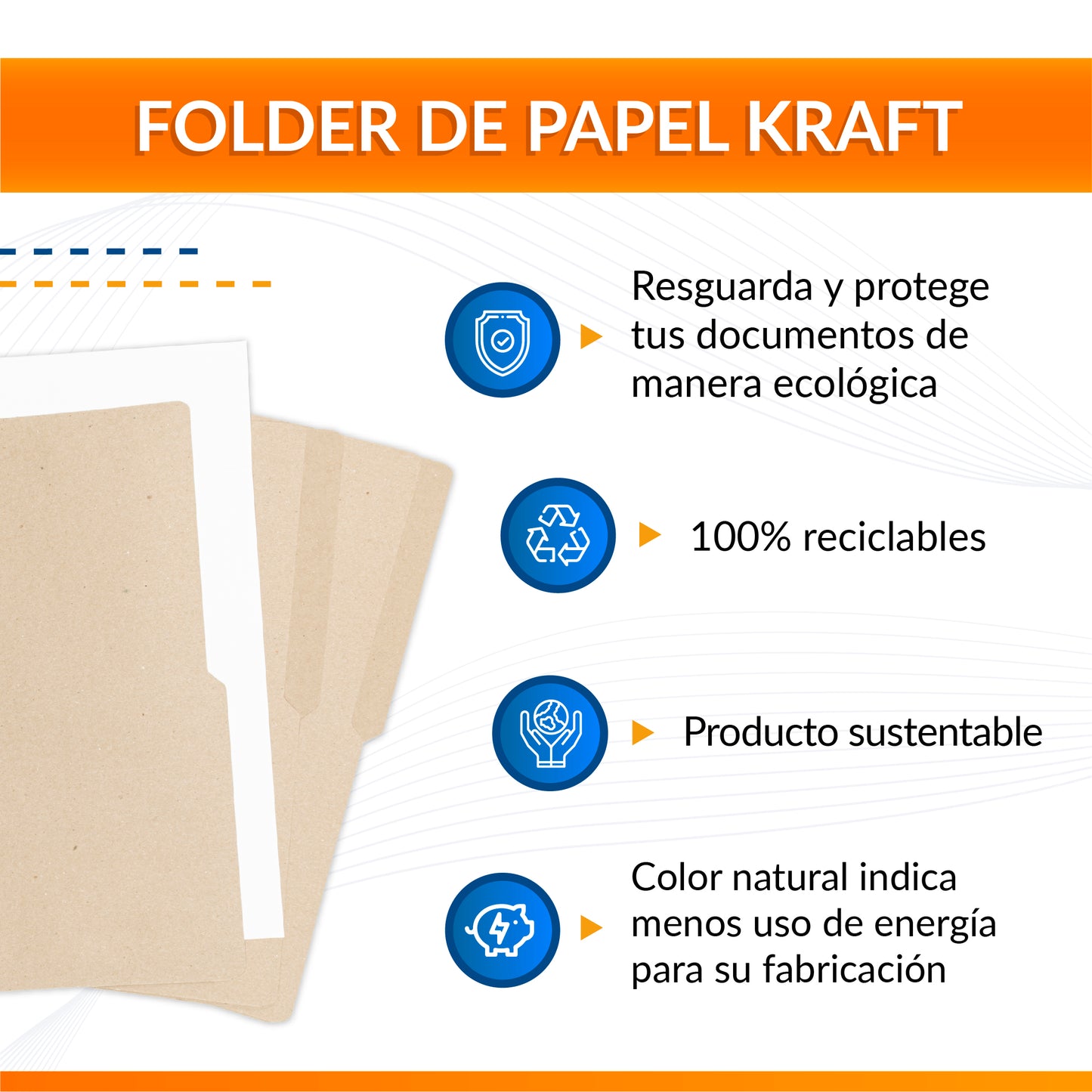 Folder kraft tamaño oficio