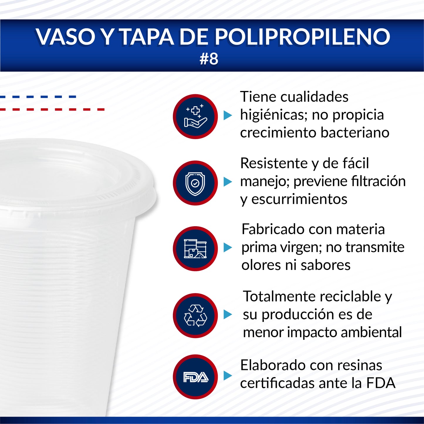 Kit Vaso + Tapa Lisa Reyma VP8