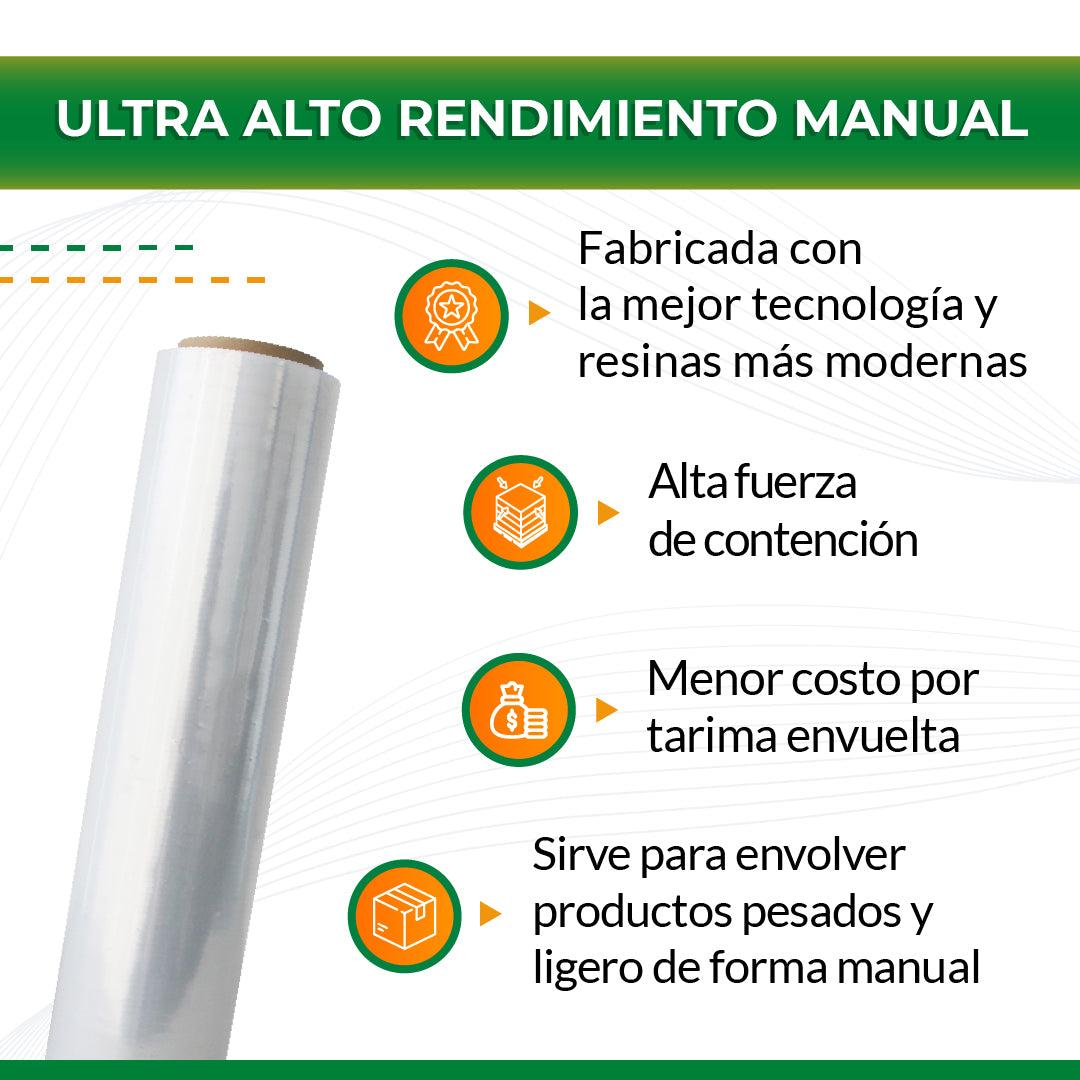 Película Stretch Manual Ultra Alto Rendimiento