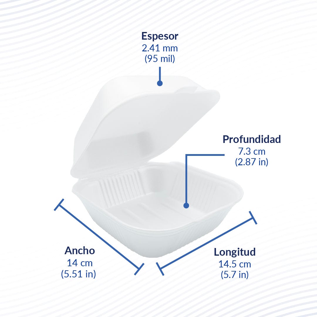 Contenedor térmico para hamburguesas