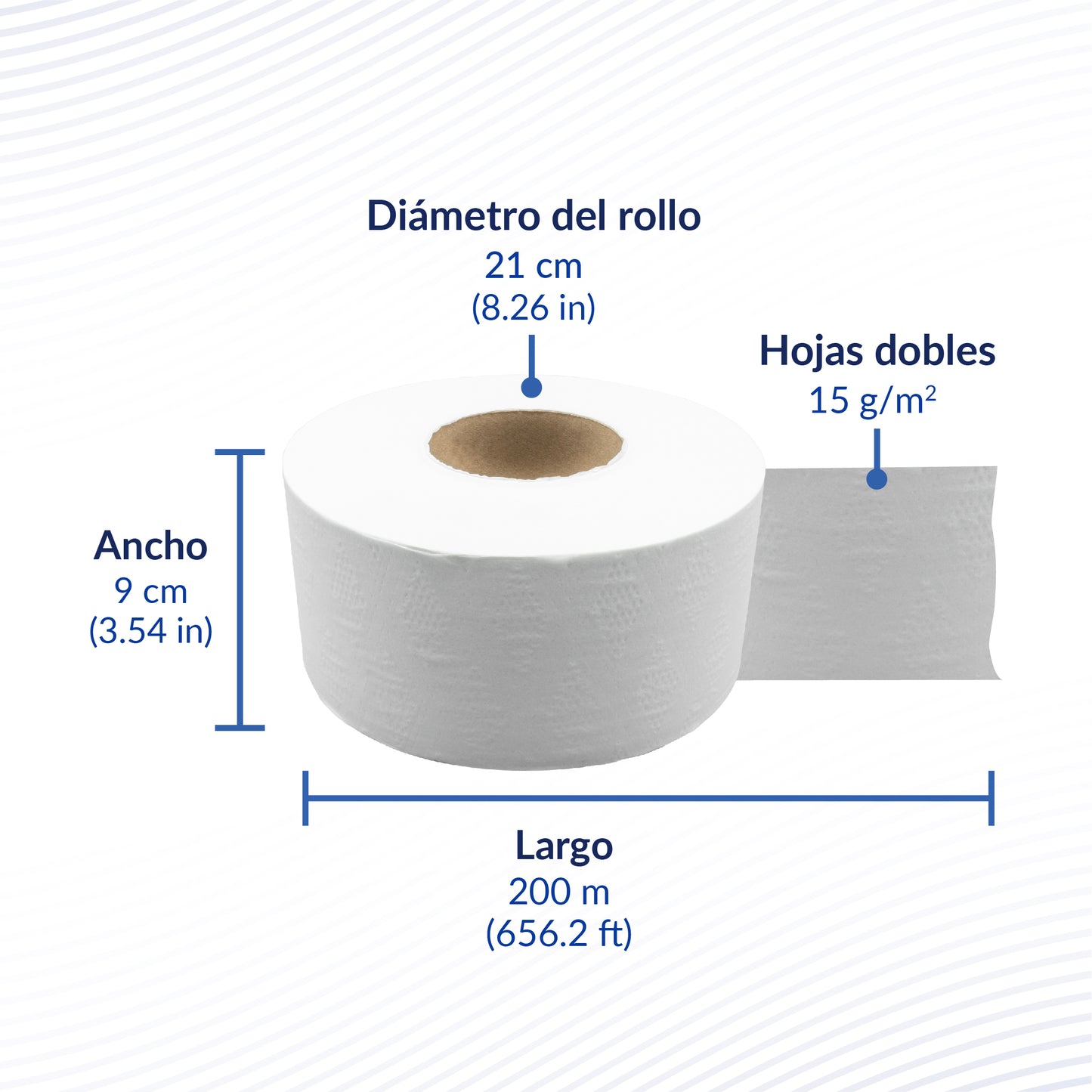 Papel higiénico institucional Kovu 200 mts