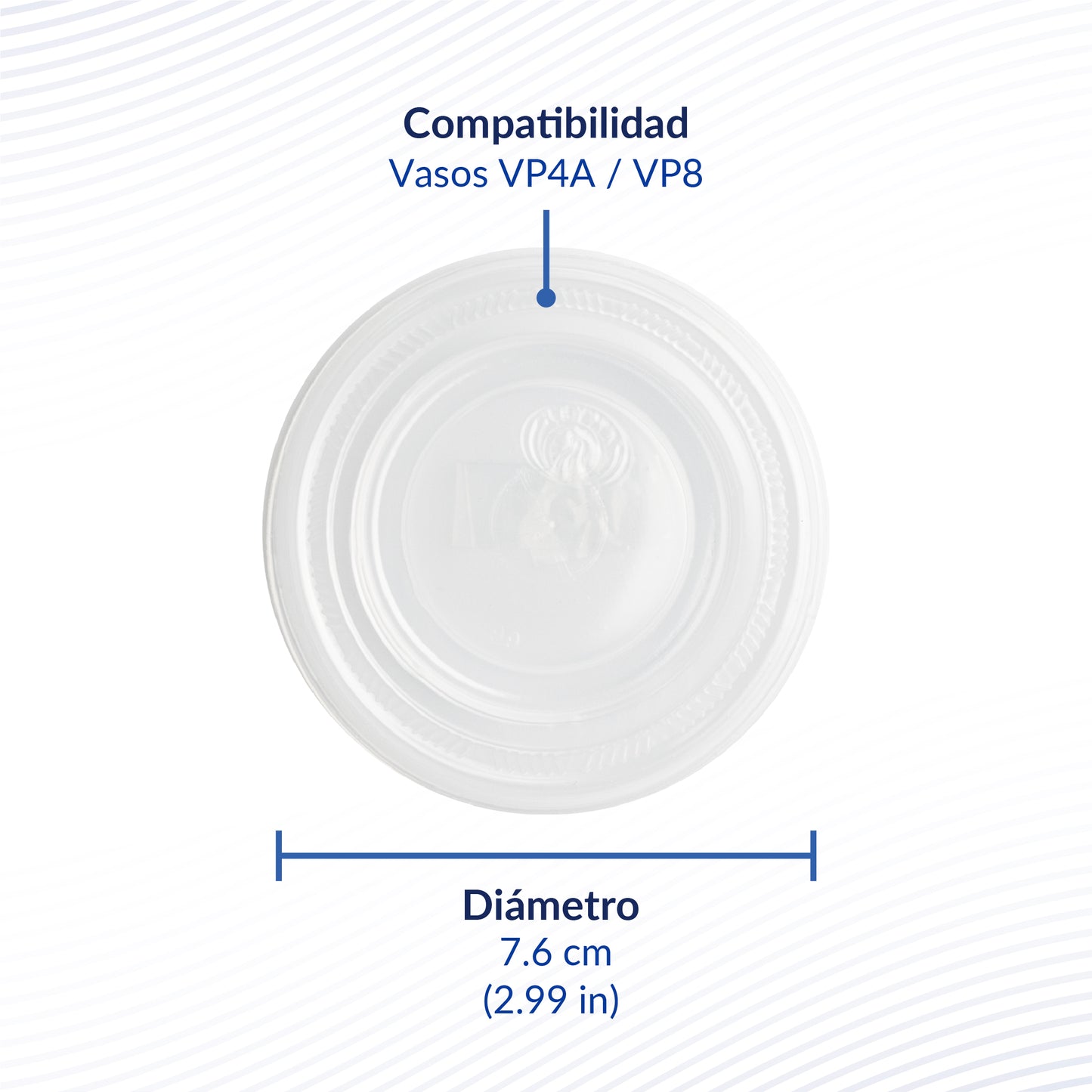Tapa lisa para vaso polipro Nº 4A/8