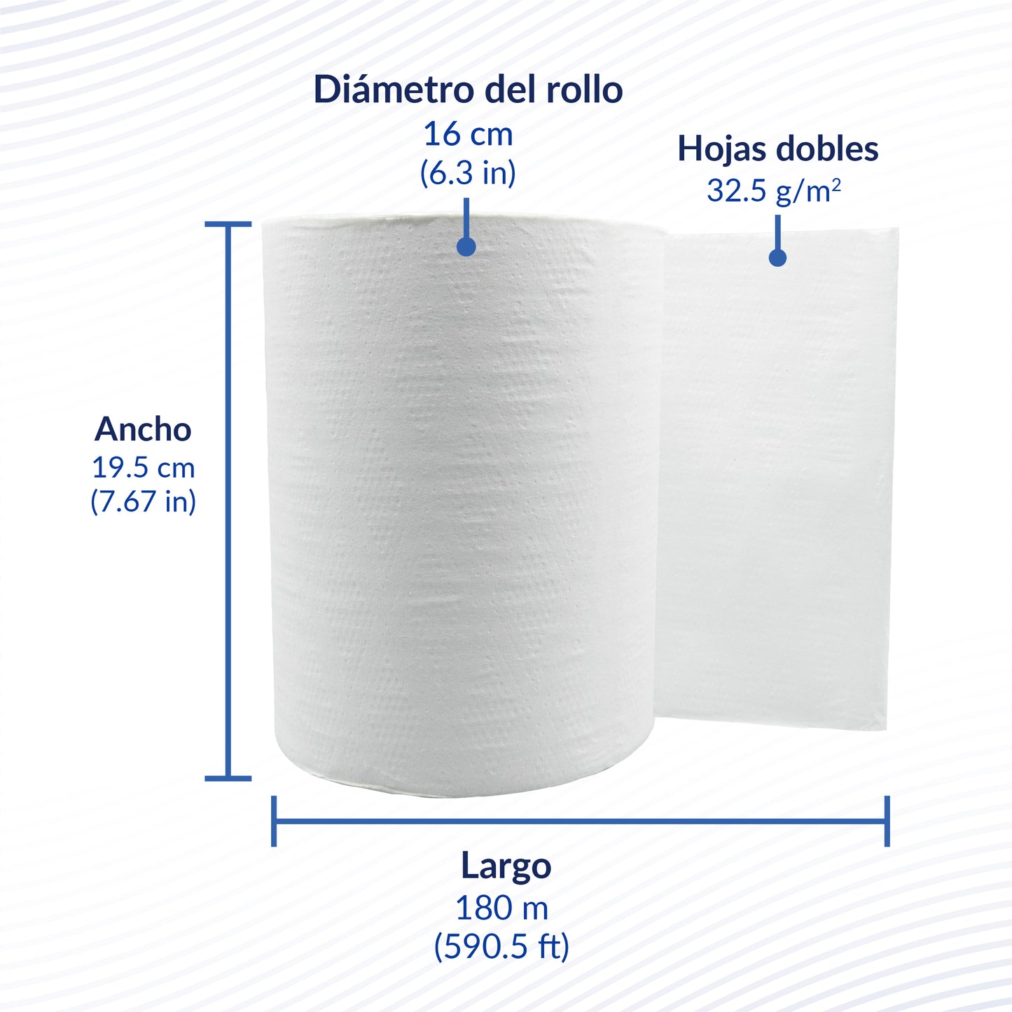 Toalla secamanos Kihara 180 mts