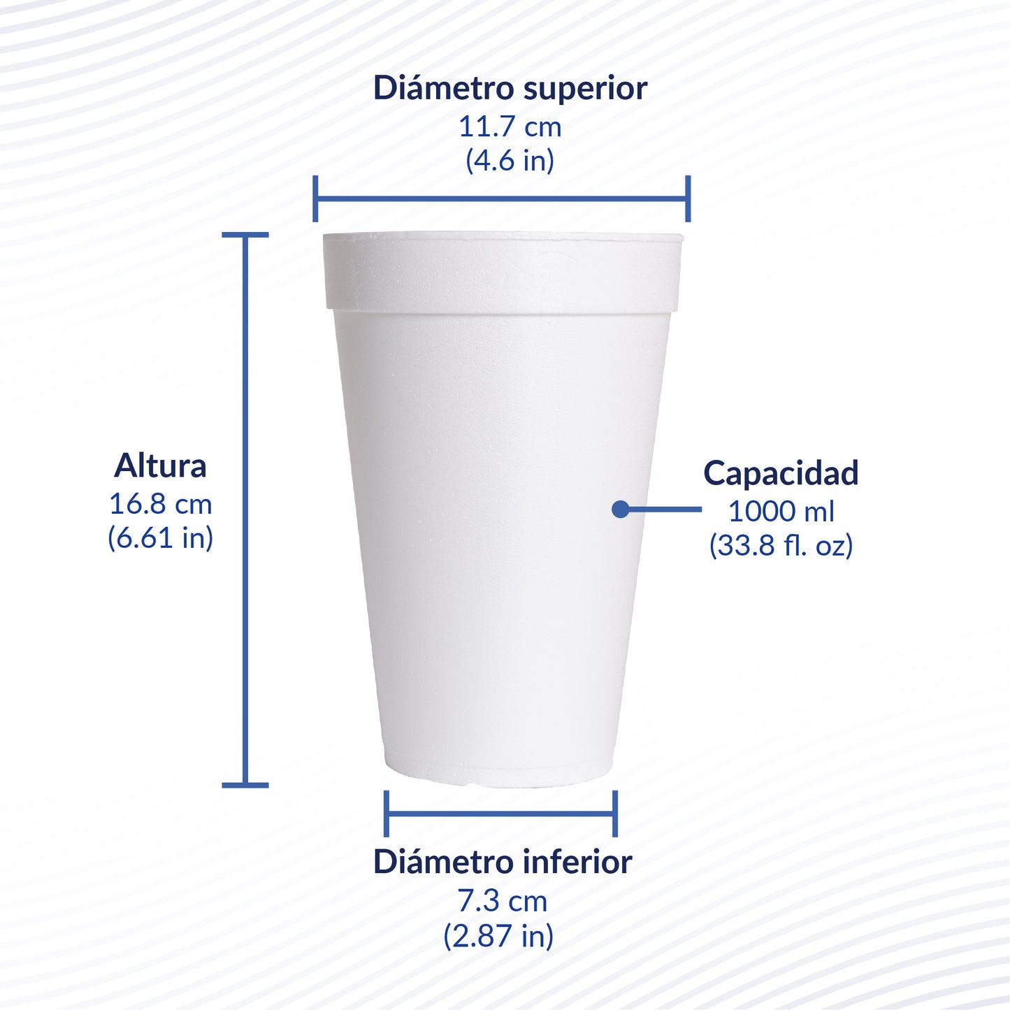 Reyma® Vaso Térmico Desechable 1 litro