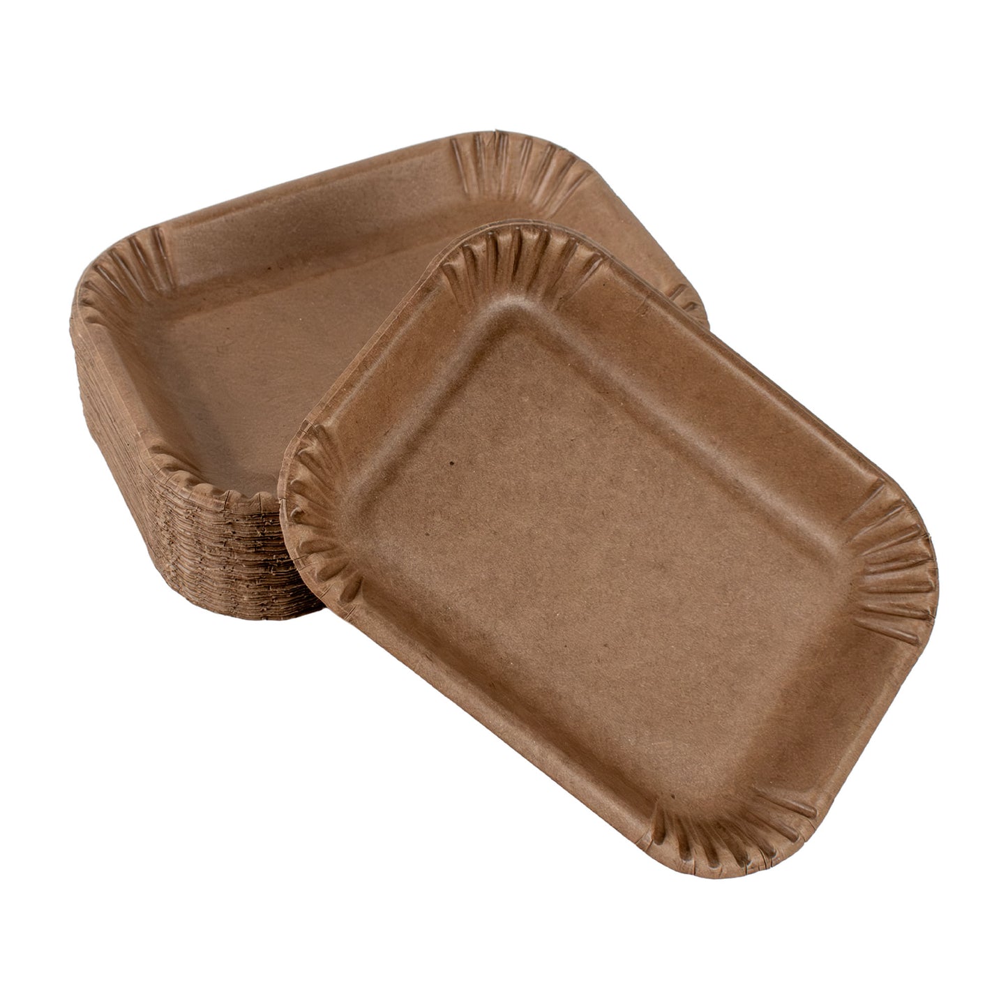 Charola 855 ecológica biodegradable de papel para alimentos