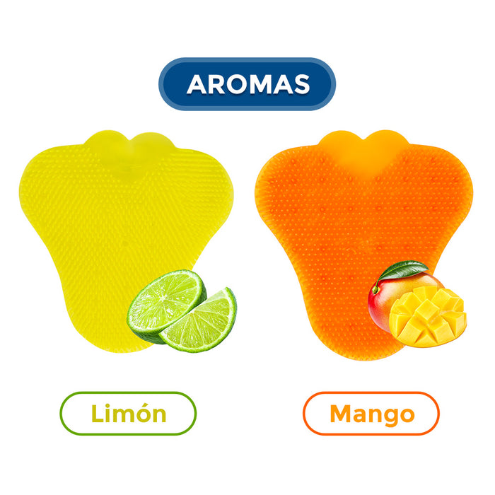 Tapete Filamento Antisalpicaduras para Mingitorio - 10 piezas (Limón o Mango)