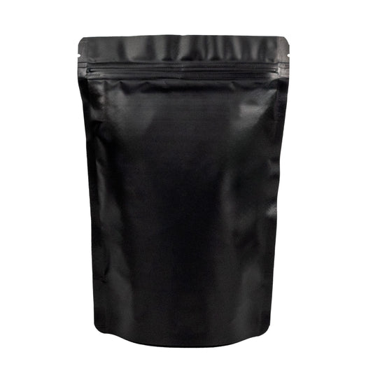 Bolsa Stand Up Pouch Negra Metalizada con Zipper 250 g